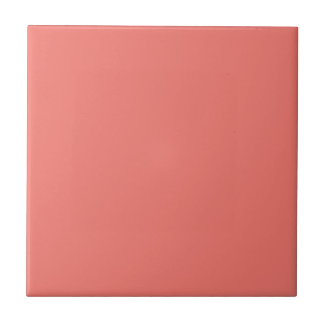 Korallenrosa Farbtafel Fliese (Vorderseite)