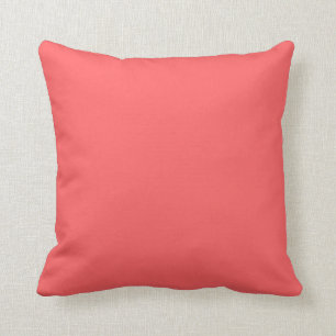 Korallenrosa (feste Farbe) Kissen