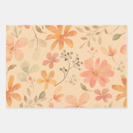 Korallenrosa Golden Solid Farbe Geschenkpapier Set