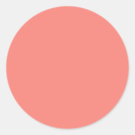 Korallenrosa Groß Runder Aufkleber