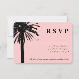 Korallenrosa Hochzeitskarten für UAWG Strand RSVP Karte