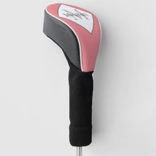Korallenrosa, kundenspezifische Monogram, Golf Hea Headcover