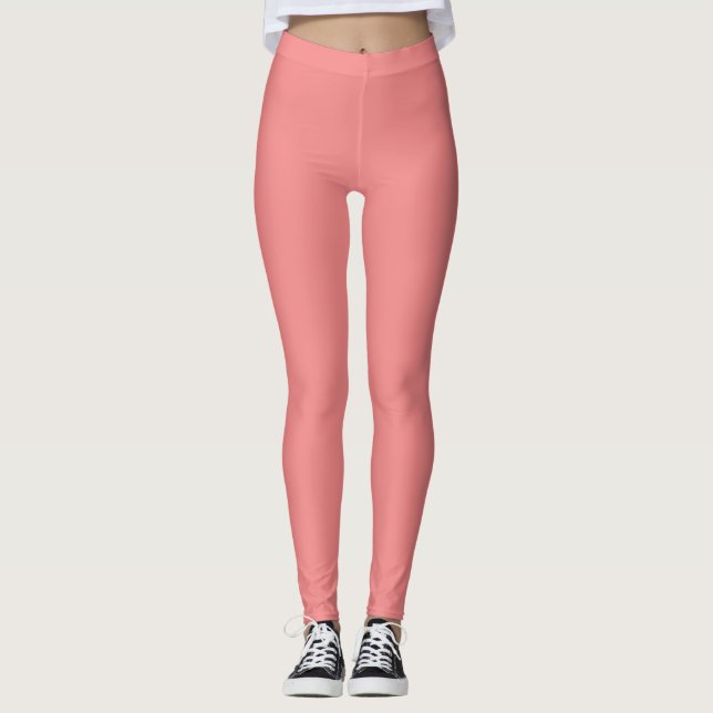 Korallenrosa Leggings (Vorderseite)