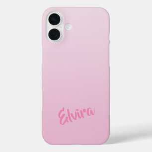 Korallenrosa mit Individuelle Name iPhone 16 Plus Hülle