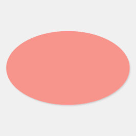 Korallenrosa Oval Aufkleber