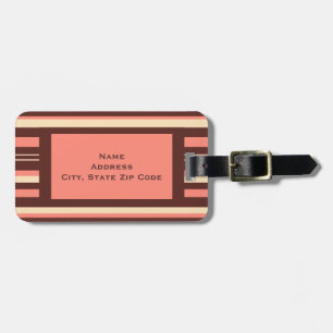 Korallenrosa Reisetasche ID Custom Gepäckanhänger