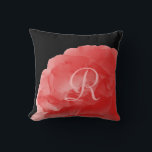 Korallenrosa Rosenstapel Monogramm 16" Kissen<br><div class="desc">Dieses mit Monogramm 16" x 16" quadratische Kissen ist mit unserem Original Foto von tiefen Korallenrosa Rosenblüten auf einem schwarzen Hintergrund dekoriert. Monogramm ist eine leichte Koralle. Einzigartige und schöne Wohngestaltung. Original Foto von Alan & Marcia Socolik. Alle Rechte vorbehalten © 2014 Alan & Marcia Socolik.</div>