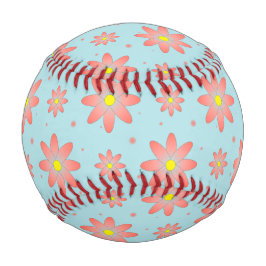 Korallenrosa und pulverblau delikate, daisate Blum Baseball