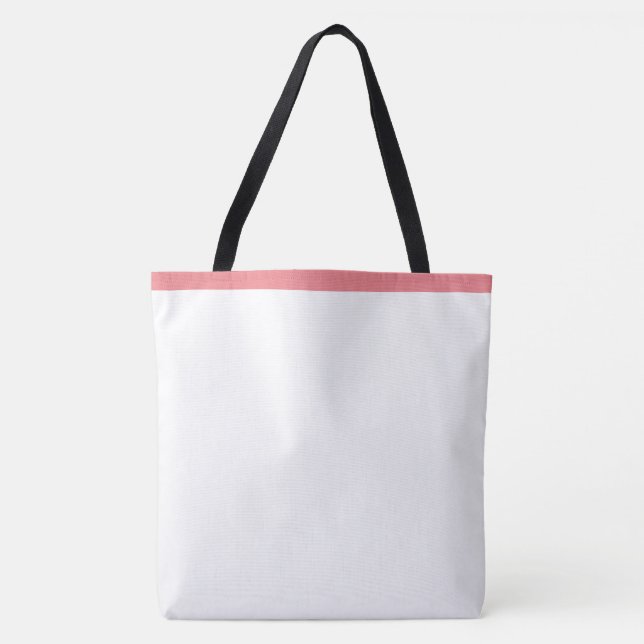 Korallenrosa und Weiß Tasche (Vorderseite)