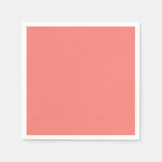 Korallenrosa Uni-Farbe Serviette