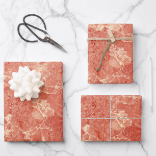 Korallenrot  geschenkpapier set