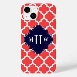 Korallenrot, Marokkaner #5 Navy 3 Initial Monogram title_seo2