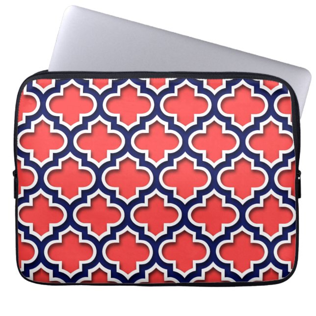 Korallenrot, marokkanisches Marinekatalog #5DS Laptopschutzhülle (Vorderseite)