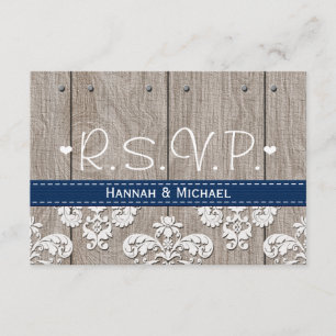 Korallenrote Marine-Blauhydrangea-Hochzeit UAWG RSVP Karte