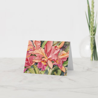 korallenrote Orchideenanmerkungskarte 2,95 Karte
