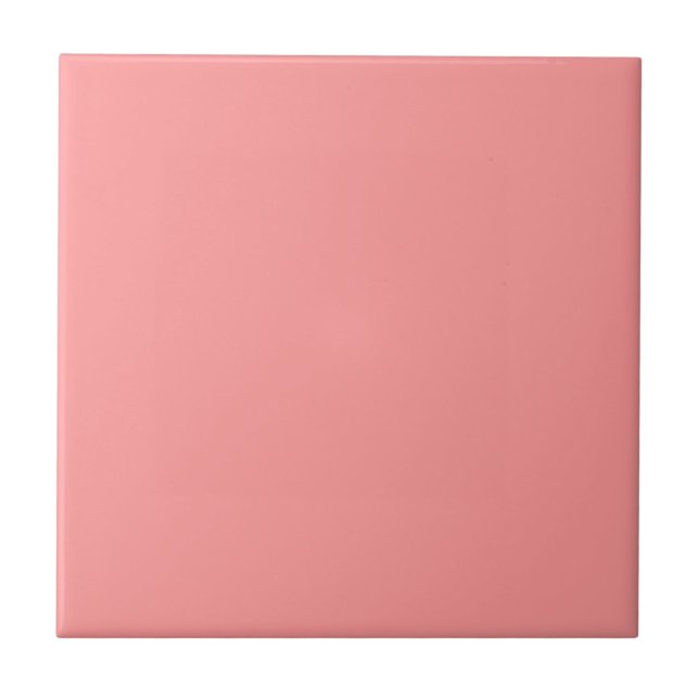 Korallenrote rosa Mitte des Jahrhundertsära 1950 Fliese (Vorderseite)