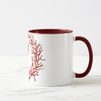 korallenrote Schale Tasse