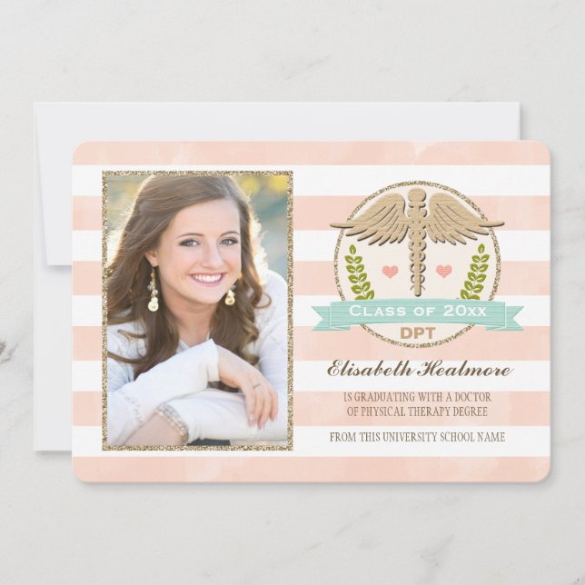 Korallenroter Aqua-körperliche Einladung (Vorderseite)