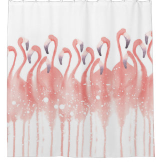 Korallenroter FlamingoDuschvorhang Duschvorhang