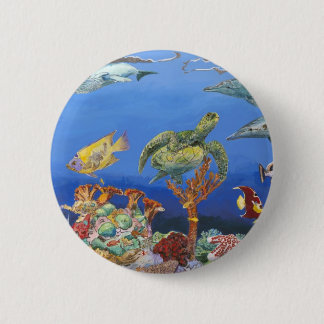 korallenroter Kopf Button