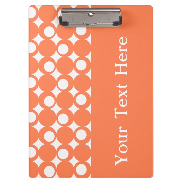 Korallenroter Mod-Ball-Entwurf mit Klemmbrett (Vorderseite)