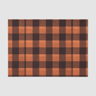 Korallenroter orange Gingham-karierter Seidenpapier