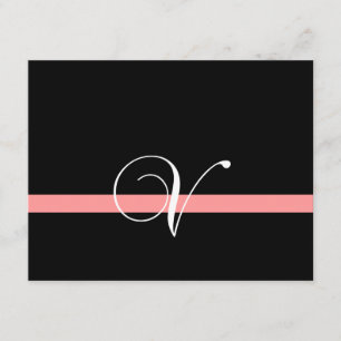 Korallenrotes Empfangs-Einschließungs-Karte des Begleitkarte