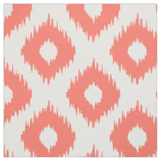 Korallenrotes Ikat Muster Stoff