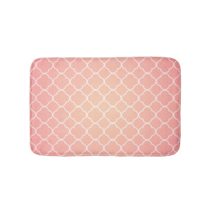 Korallenrotes rosa Quatrefoil Muster Badematte
