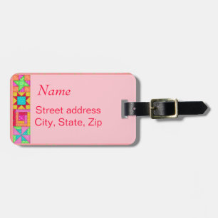 Korallenrotes Steppdecken-Block-Gepäck-oder Gepäckanhänger