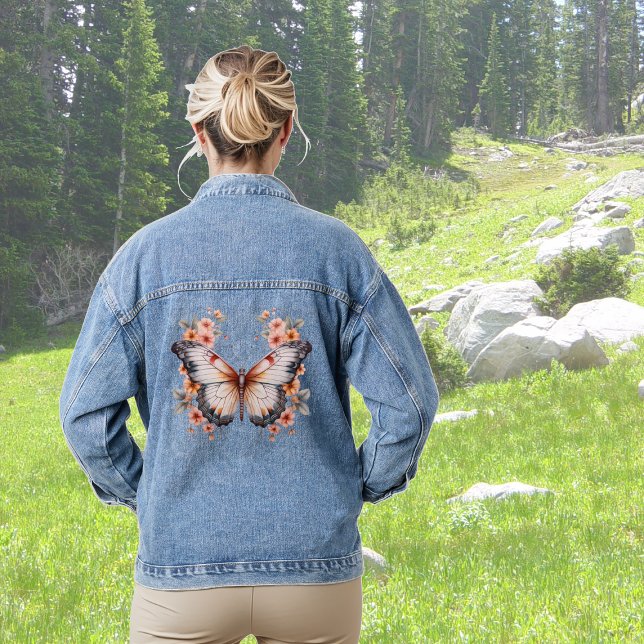 Korallenschmetterling Jeansjacke (Von Creator hochgeladen)