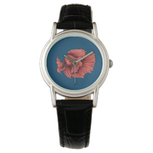 Korallensima kämpft Fisch Armbanduhr
