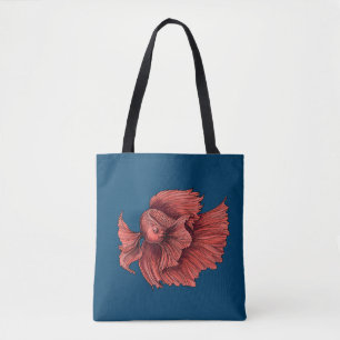 Korallensima kämpft Fisch Tasche