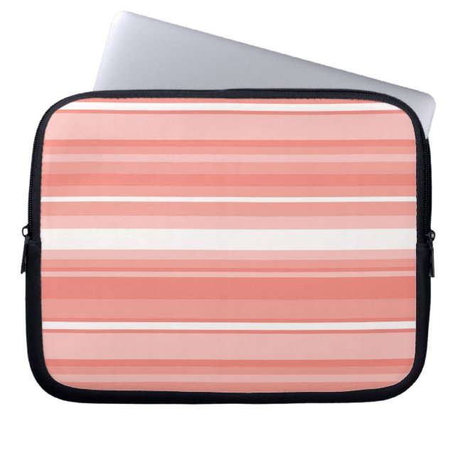 Korallenstreifen Laptopschutzhülle (Vorderseite)