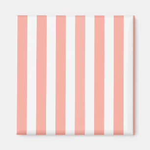 Korallenweiße Candy-Streifen Magnet