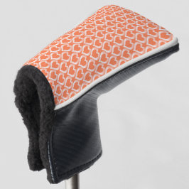Korallenweißes Herzen Muster Golf Headcover