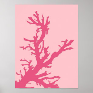 Korallenzweig, Korallenrosa Poster