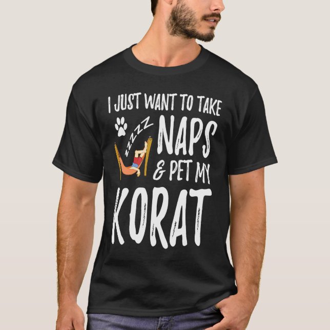 Korat-Mutter-Nickerchen-Katze-Mutter-Idee T-Shirt (Vorderseite)
