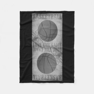 Korb-Ball-Liebe das Spiel in Schwarzweiss Fleecedecke