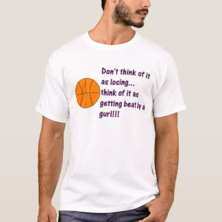 Korb-Ball-Mädchen T-Shirt
