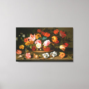 Korb der Blumen, 1625 Leinwanddruck