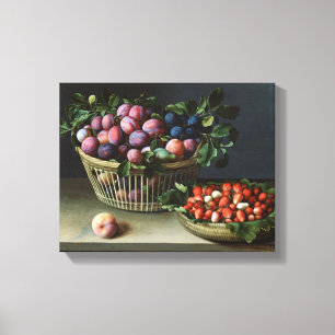 Korb der Pflaumen und Korb der Erdbeeren, 1632 Leinwanddruck