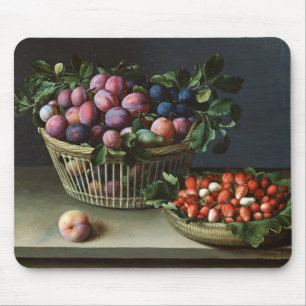 Korb der Pflaumen und Korb der Erdbeeren, 1632 Mousepad