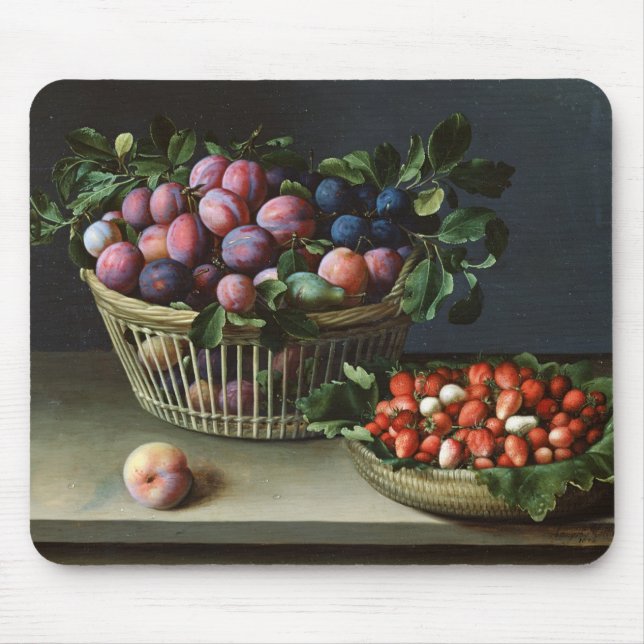 Korb der Pflaumen und Korb der Erdbeeren, 1632 Mousepad (Vorne)