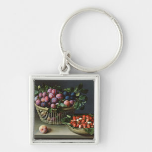 Korb der Pflaumen und Korb der Erdbeeren, 1632 Schlüsselanhänger