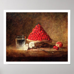 Korb der Walderdbeeren durch Jean Simeon Chardin Poster