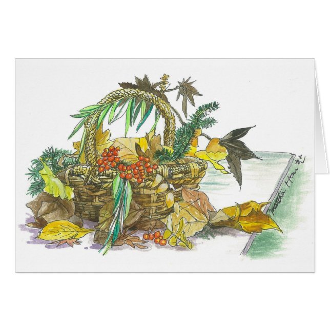Korb des Herbstlaubs (Vorderseite (Horizontal))