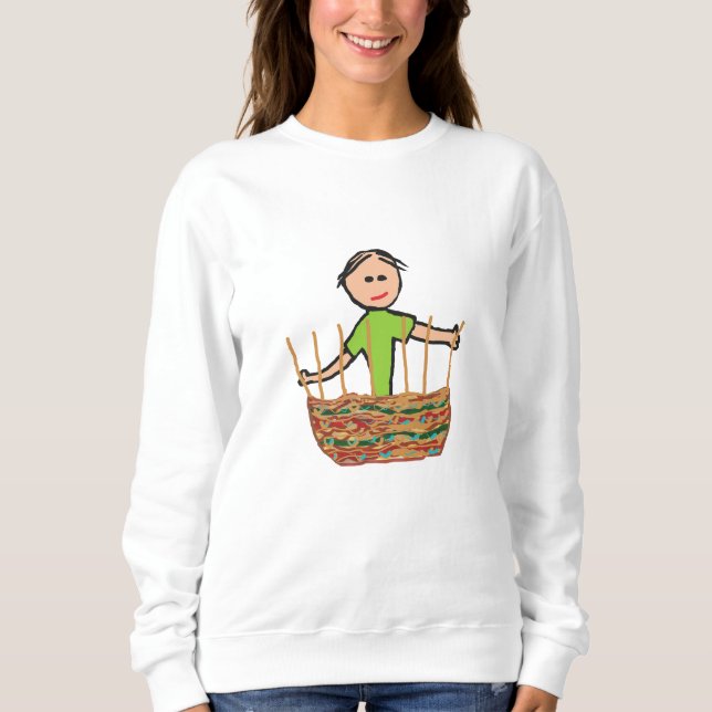 Korb Flechten Sweatshirt (Vorderseite)