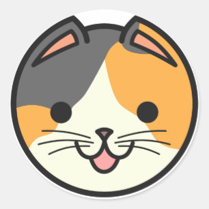 Korb-Katzen-Kaliko-Katzen-Aufkleber Runder Aufkleber