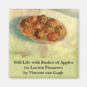 Korb mit Äpfeln für Pissarro von Vincent van Gogh Magnet